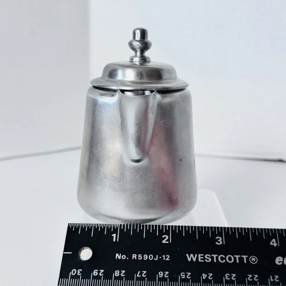 Vintage‎ Halco Nickel & Silver Lift Top Creamer 407-924 Made In Japan